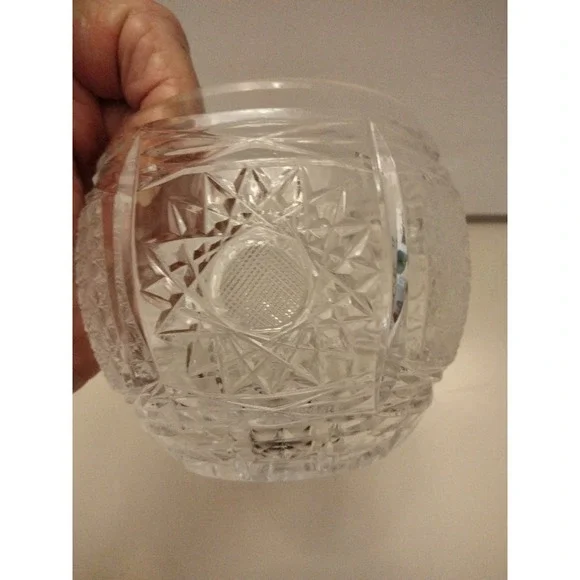 Vintage Julia Crystal Poland Lead Crystal Pear Preserve Candy Jar 8" - Picture 3 of 7